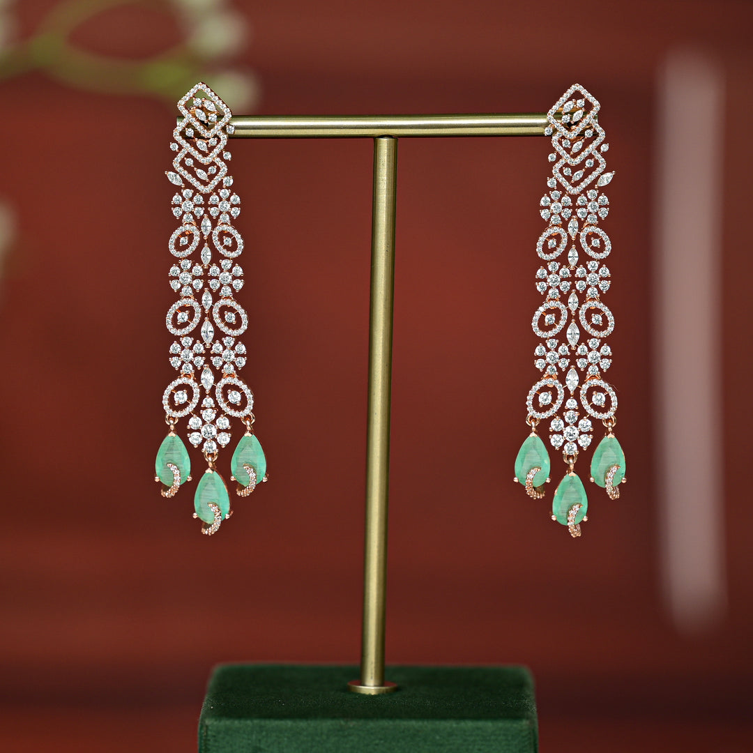 CZ Rose Gold Earrings