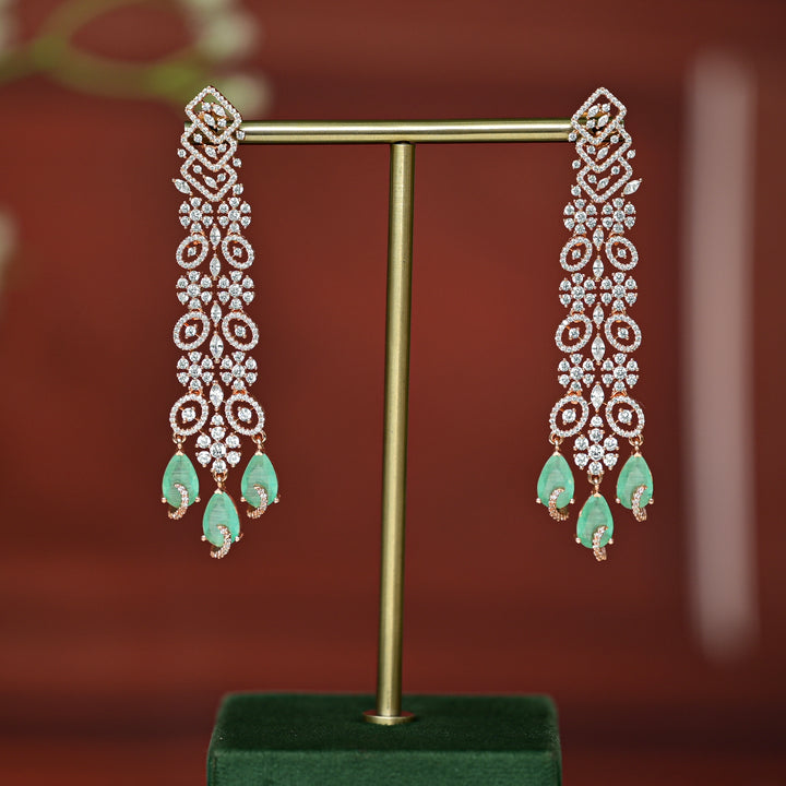 CZ Rose Gold Earrings