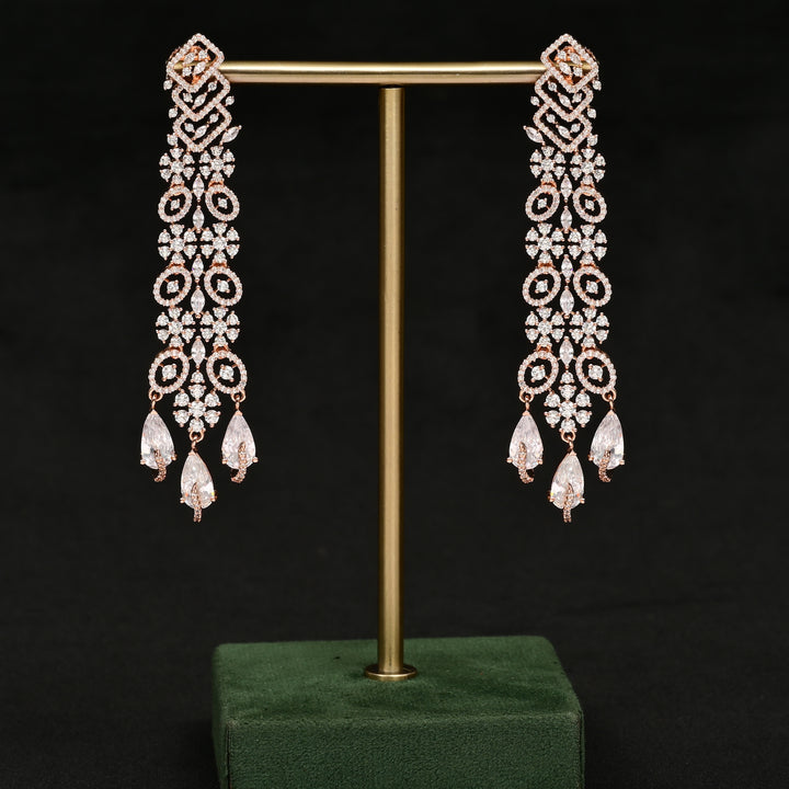 CZ Rose Gold Earrings
