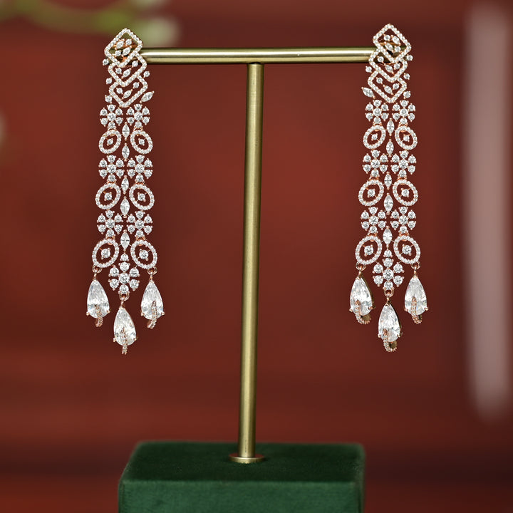 CZ Rose Gold Earrings