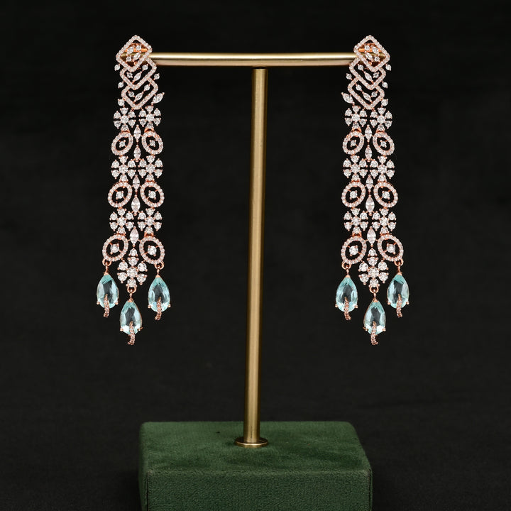 CZ Rose Gold Earrings