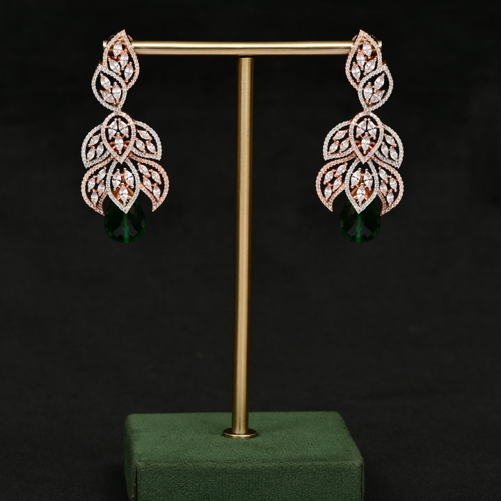 CZ Rose Gold Earrings