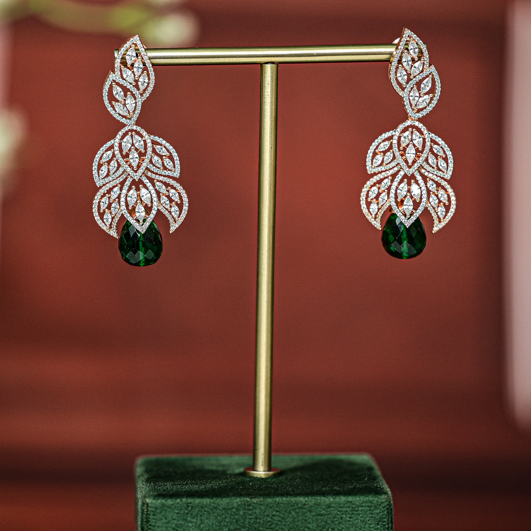 CZ Rose Gold Earrings