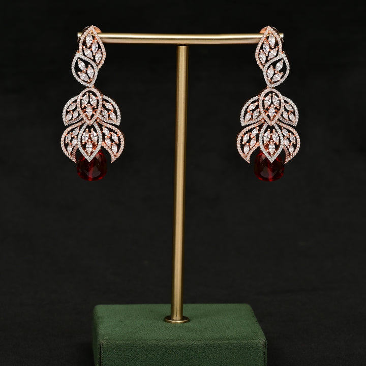 CZ Rose Gold Earrings