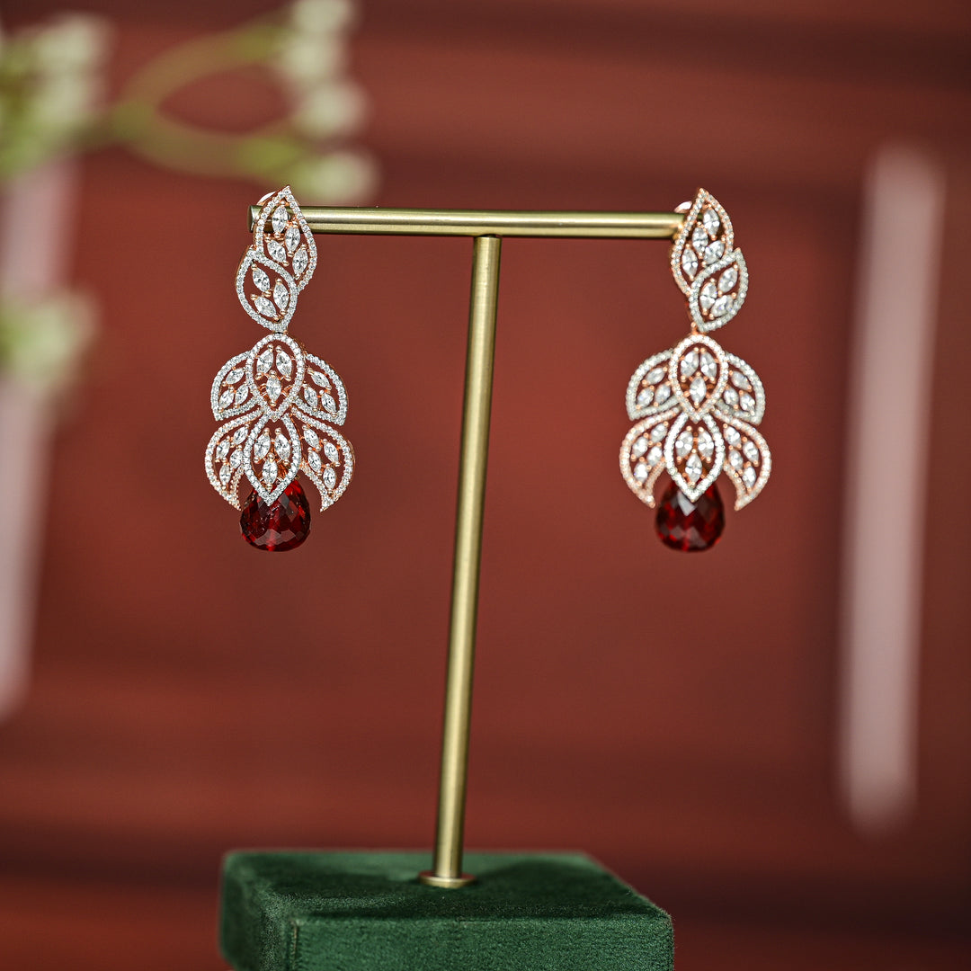 CZ Rose Gold Earrings