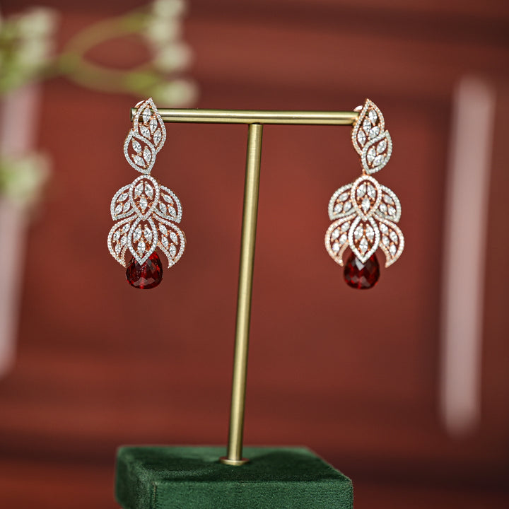 CZ Rose Gold Earrings