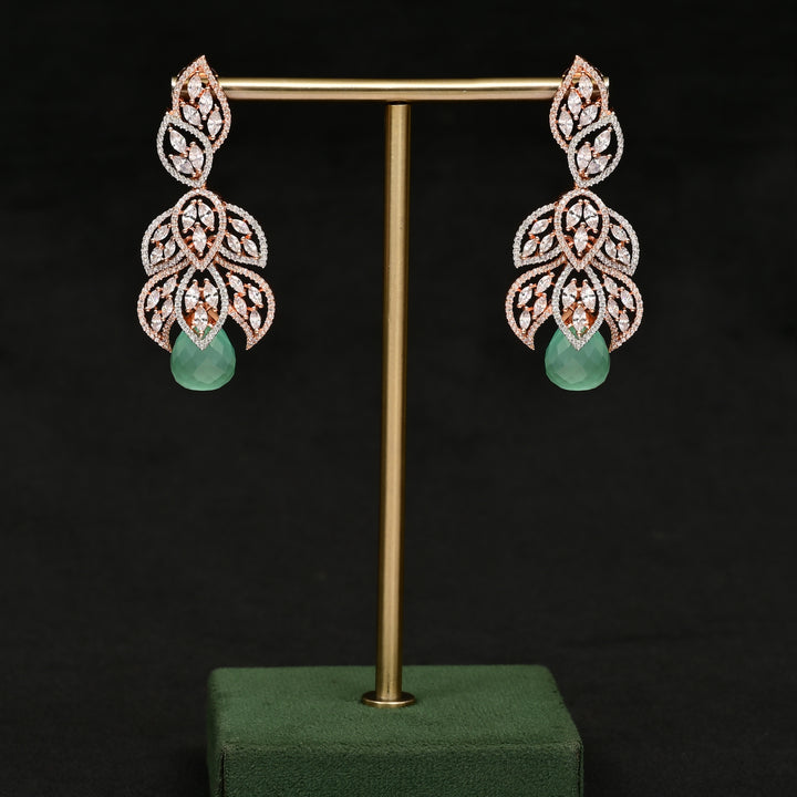 CZ Rose Gold Earrings