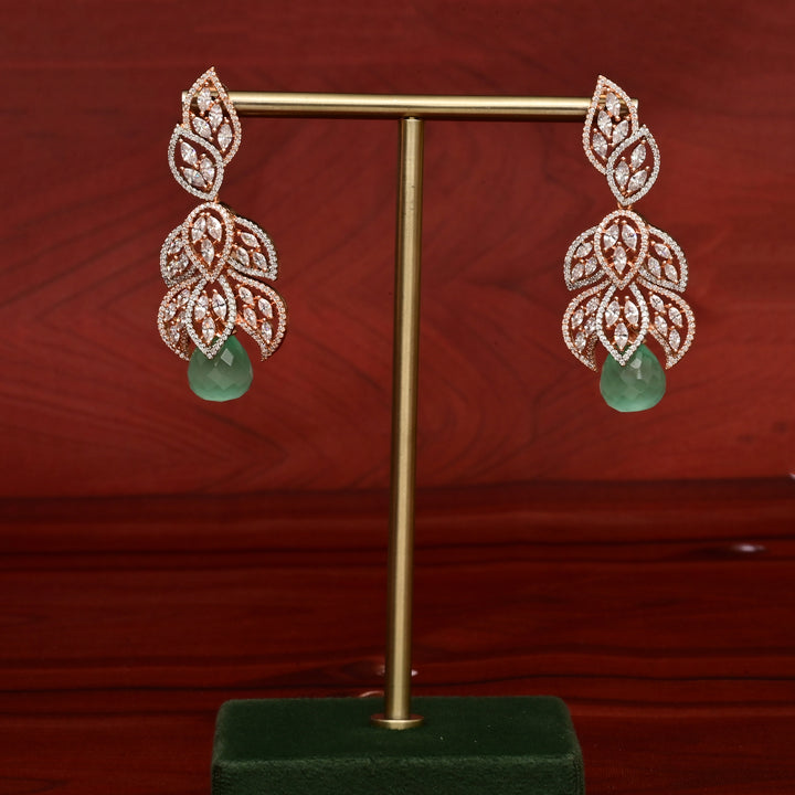 CZ Rose Gold Earrings