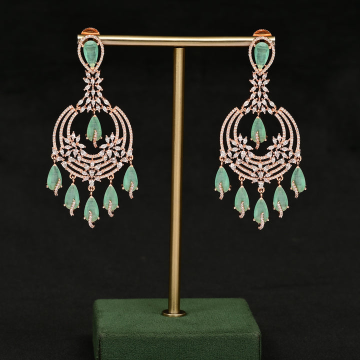 CZ Rose Gold Earrings