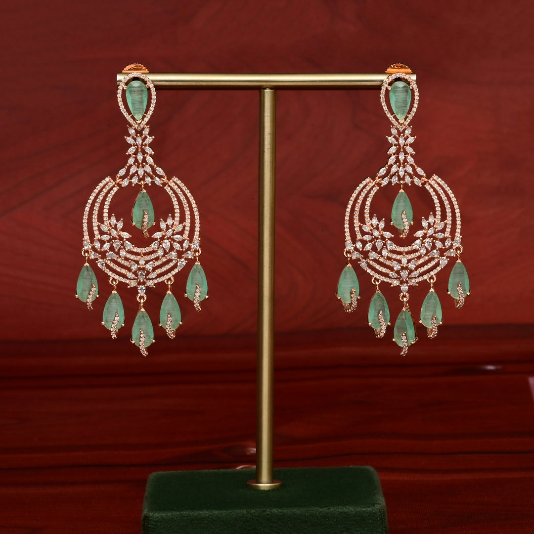 CZ Rose Gold Earrings