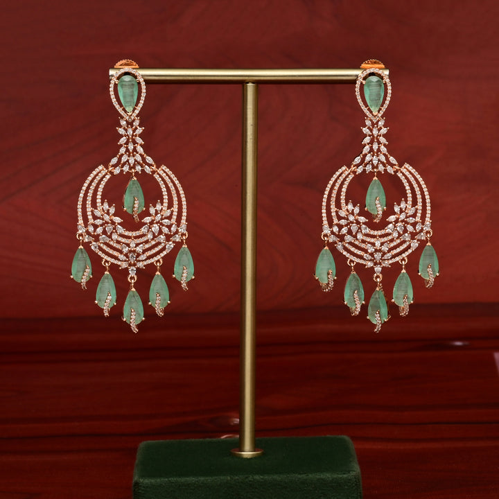 CZ Rose Gold Earrings