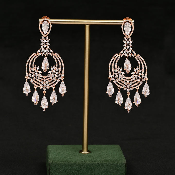 CZ Rose Gold Earrings