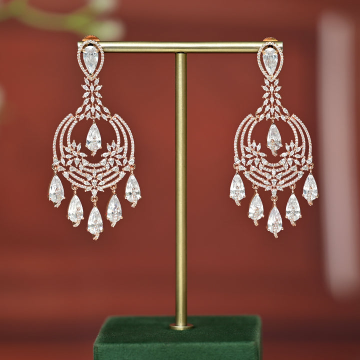 CZ Rose Gold Earrings