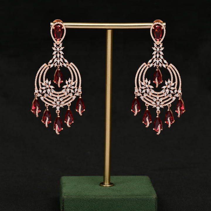 CZ Rose Gold Earrings