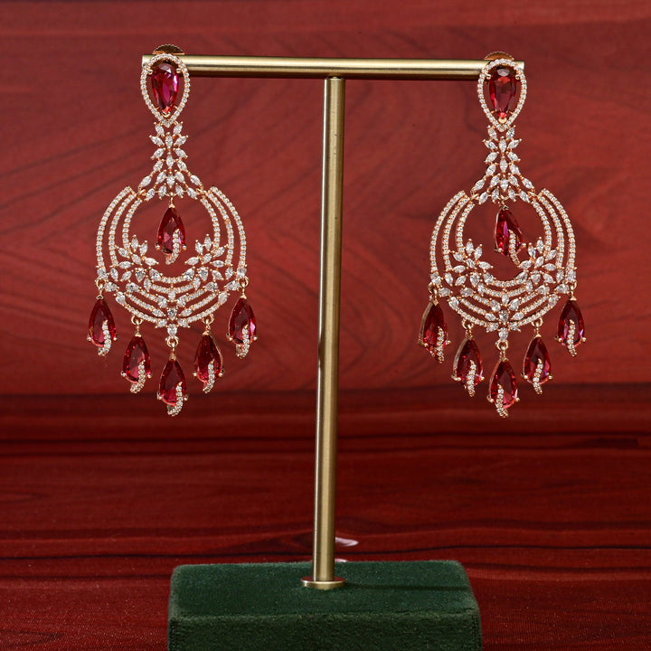 CZ Rose Gold Earrings