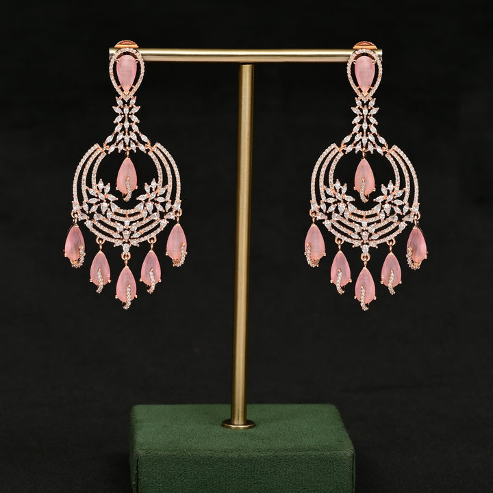 CZ Rose Gold Earrings