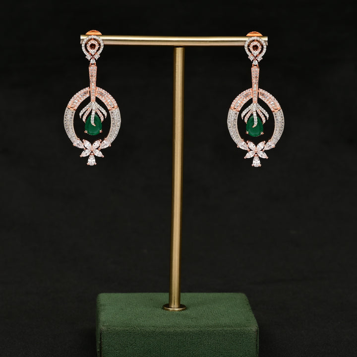 CZ Rose Gold Earrings