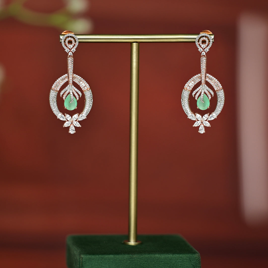 CZ Rose Gold Earrings