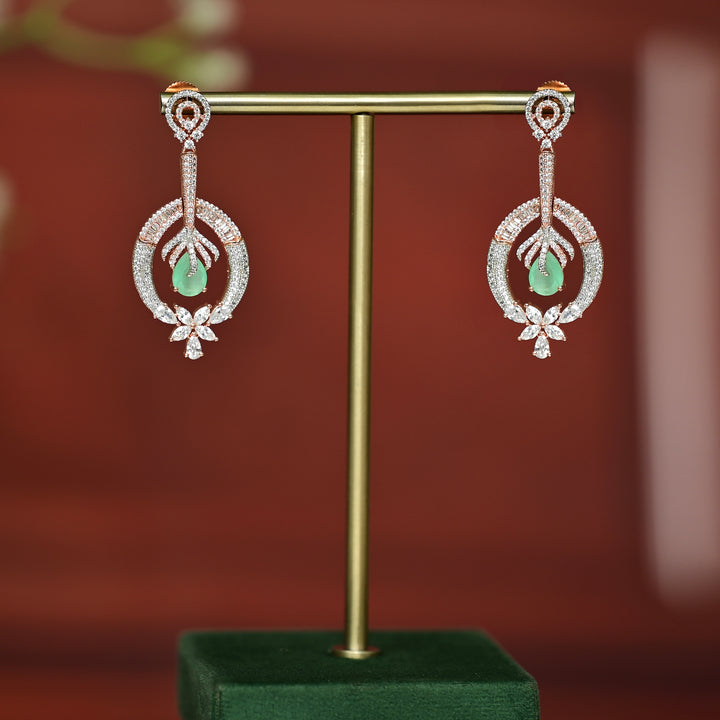 CZ Rose Gold Earrings