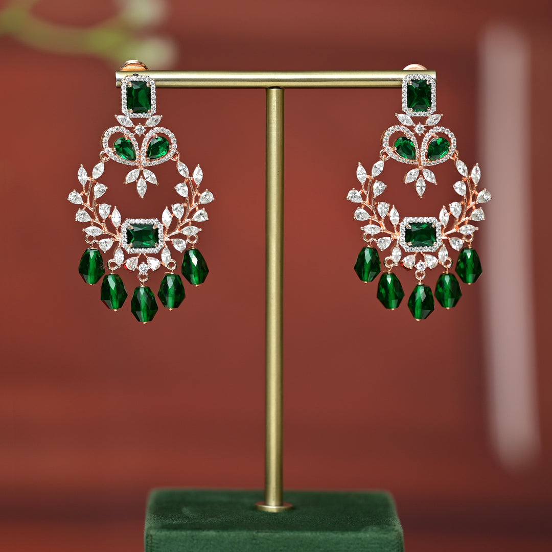 CZ Rose Gold Earrings