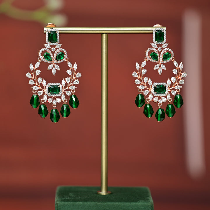 CZ Rose Gold Earrings