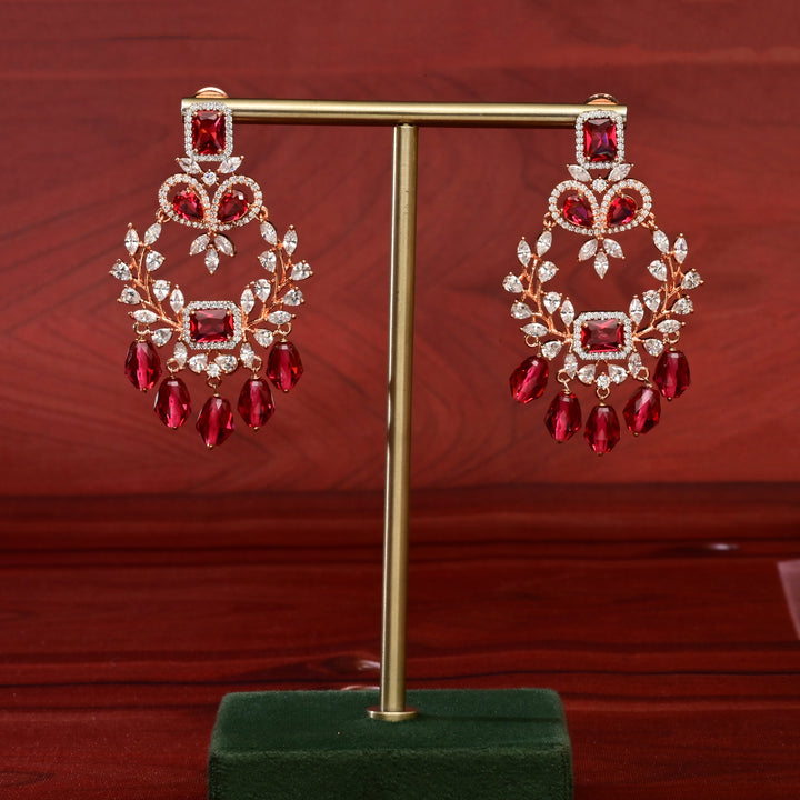 CZ Rose Gold Earrings