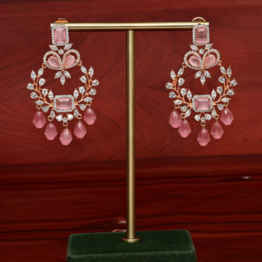 CZ Rose Gold Earrings
