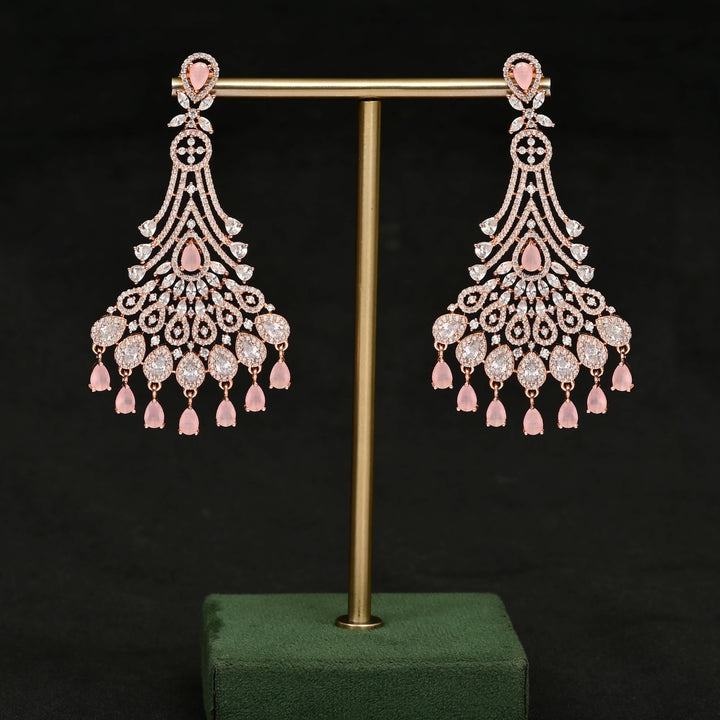 CZ Rose Gold Earrings