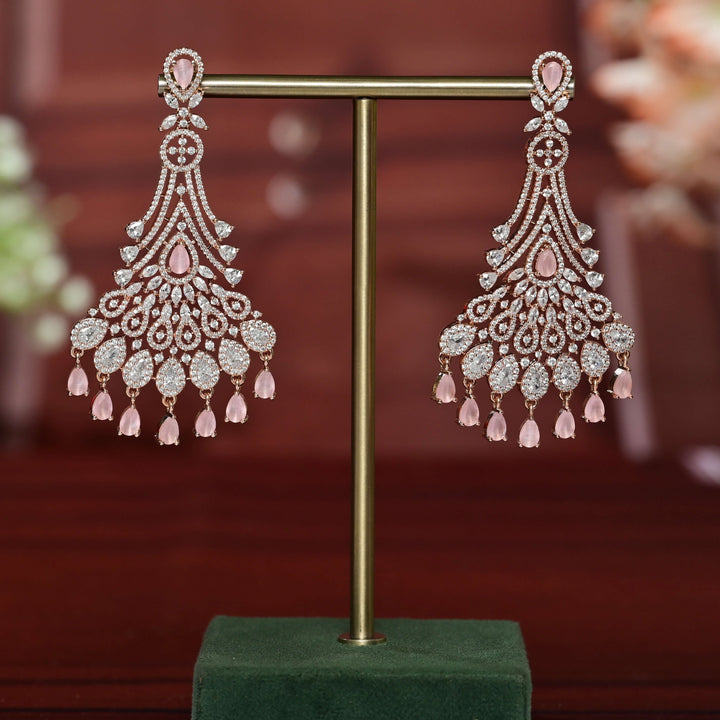 CZ Rose Gold Earrings