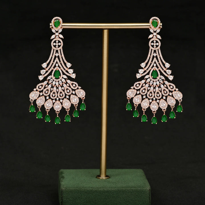 CZ Rose Gold Earrings