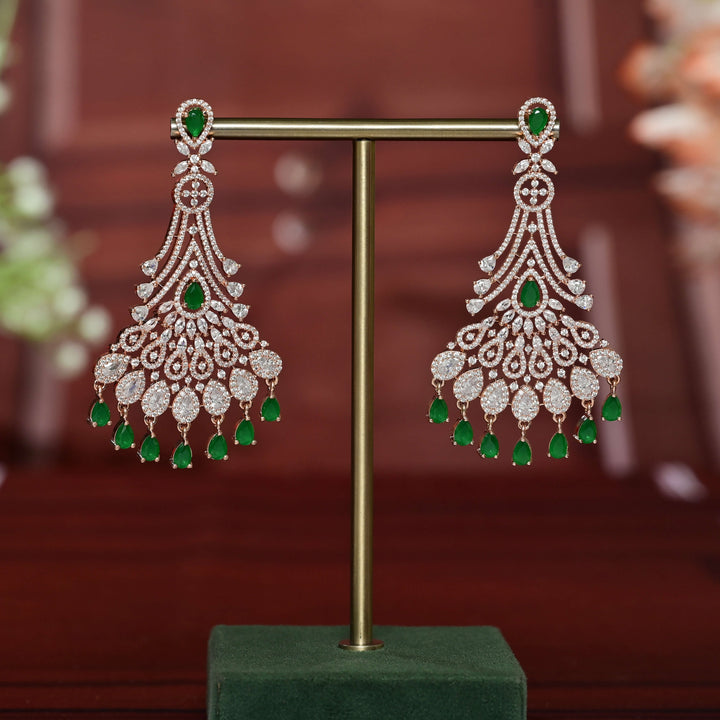 CZ Rose Gold Earrings