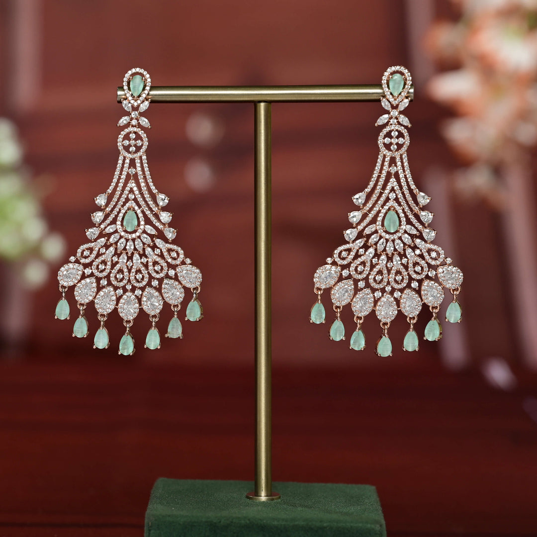 CZ Rose Gold Earrings