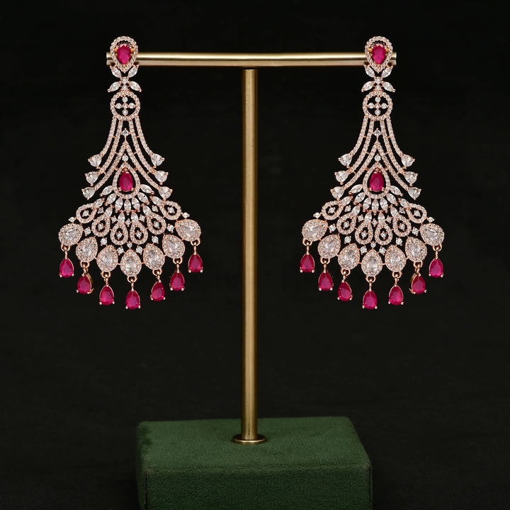 CZ Rose Gold Earrings