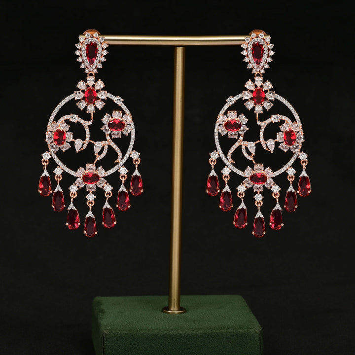 CZ Rose Gold Earrings