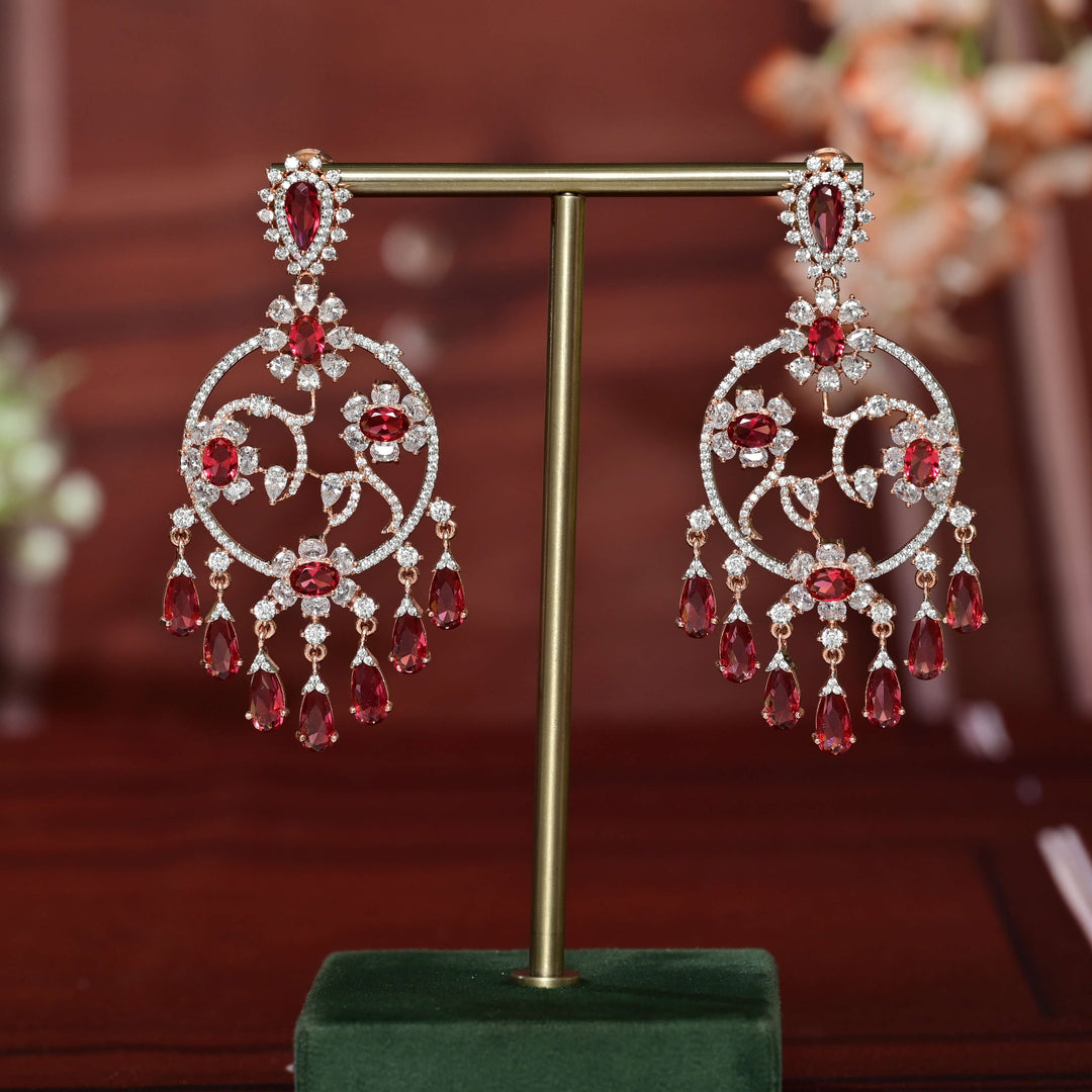 CZ Rose Gold Earrings