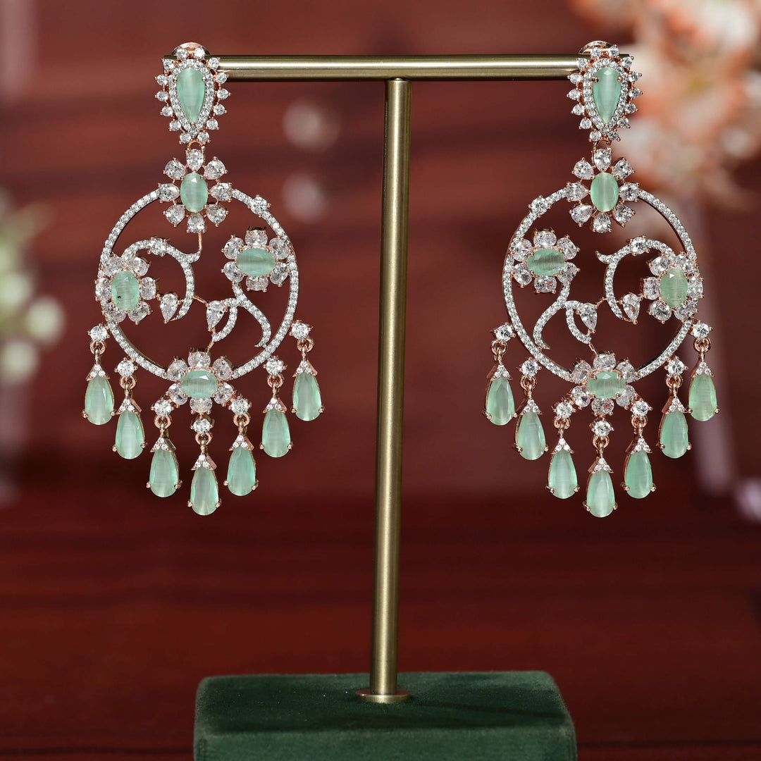 CZ Rose Gold Earrings