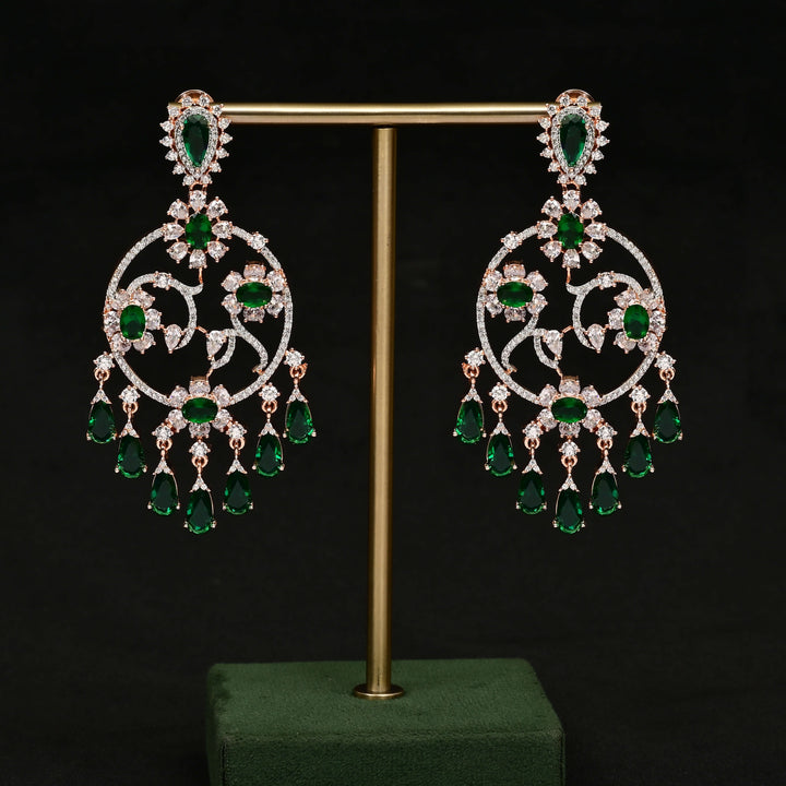 CZ Rose Gold Earrings