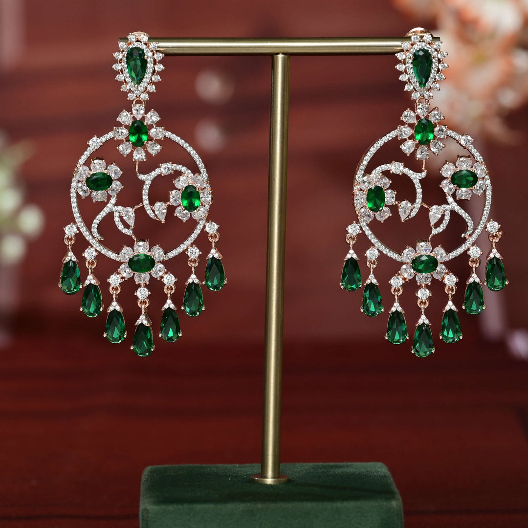 CZ Rose Gold Earrings