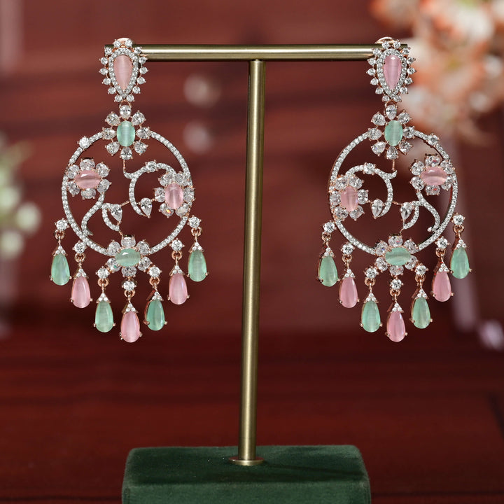 CZ Rose Gold Earrings