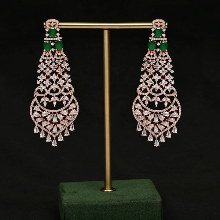 CZ Rose Gold Earrings