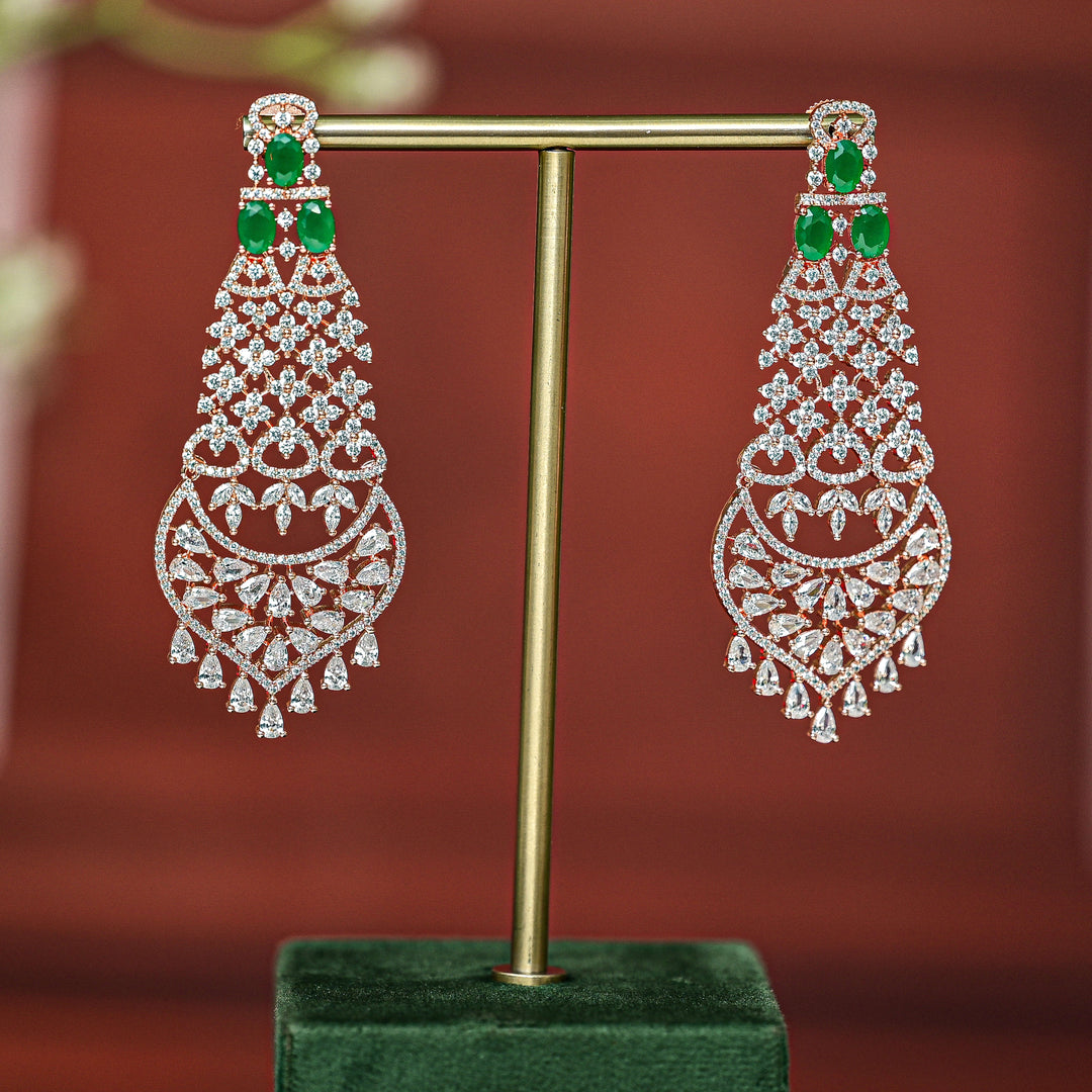 CZ Rose Gold Earrings