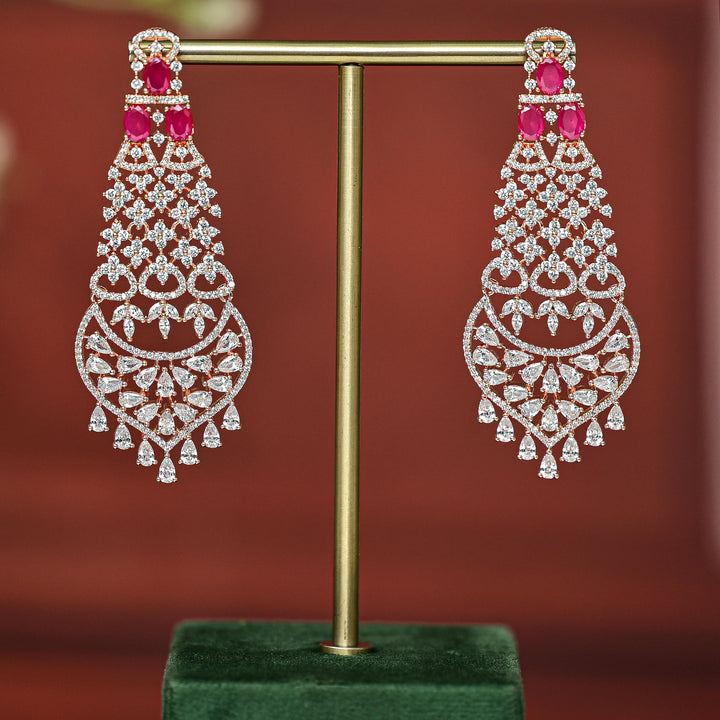 CZ Rose Gold Earrings