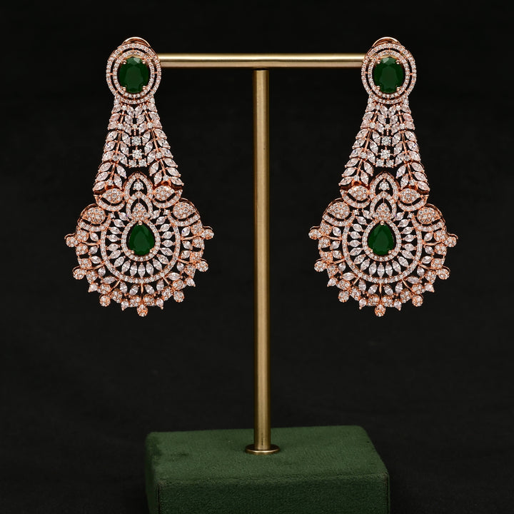 CZ Rose Gold Earrings