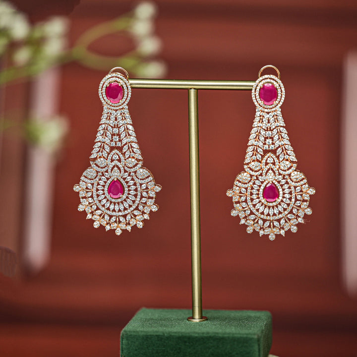 CZ Rose Gold Earrings