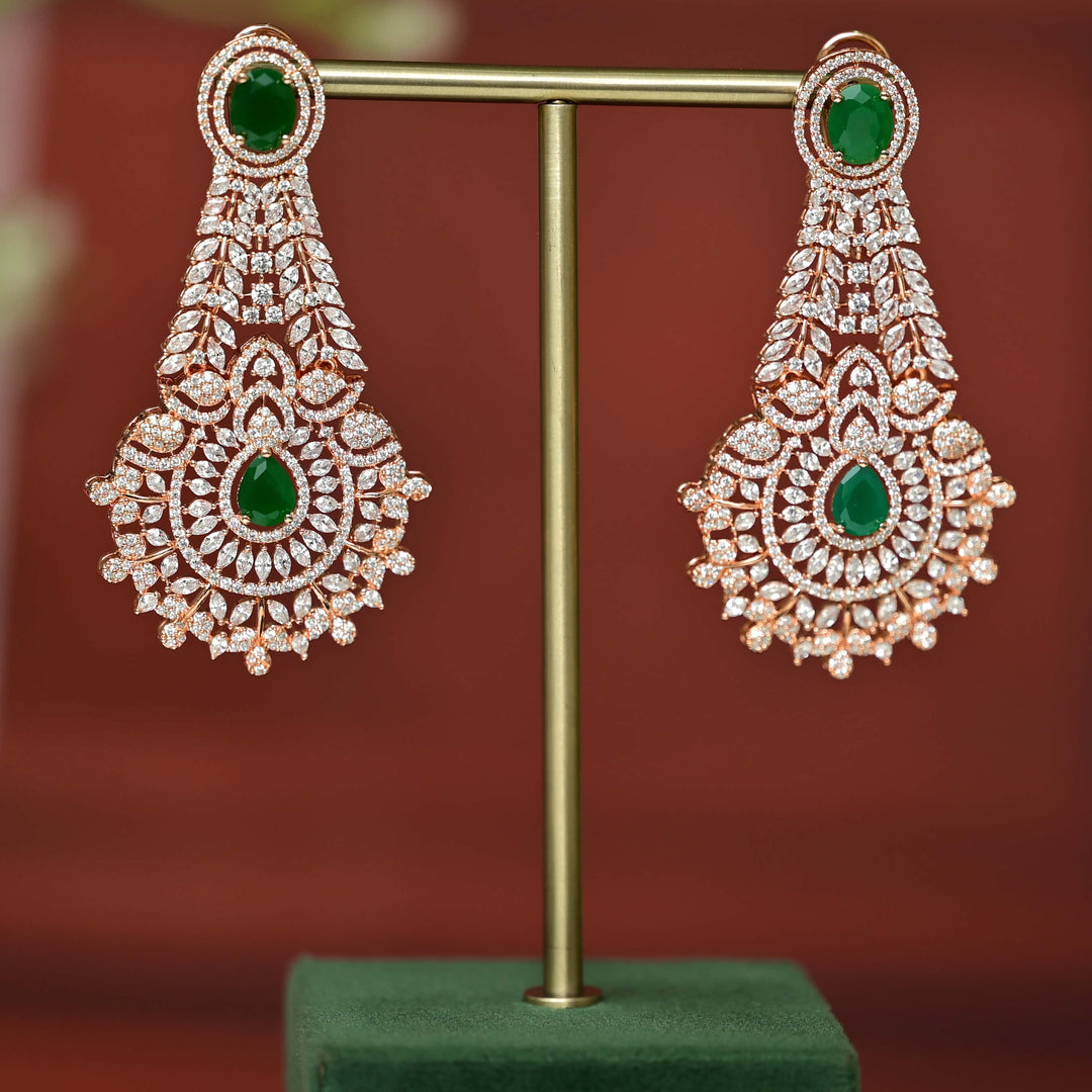 CZ Rose Gold Earrings