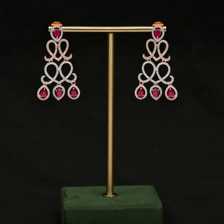 CZ Rose Gold Earrings