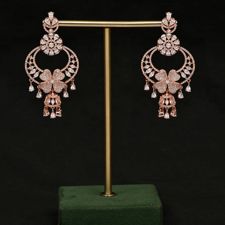CZ Rose Gold Earrings