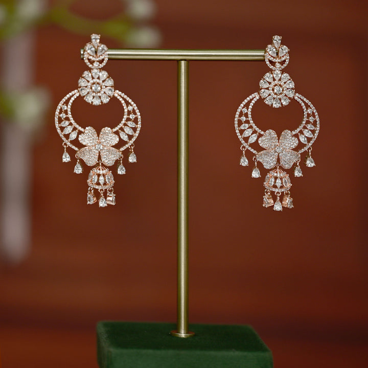 CZ Rose Gold Earrings