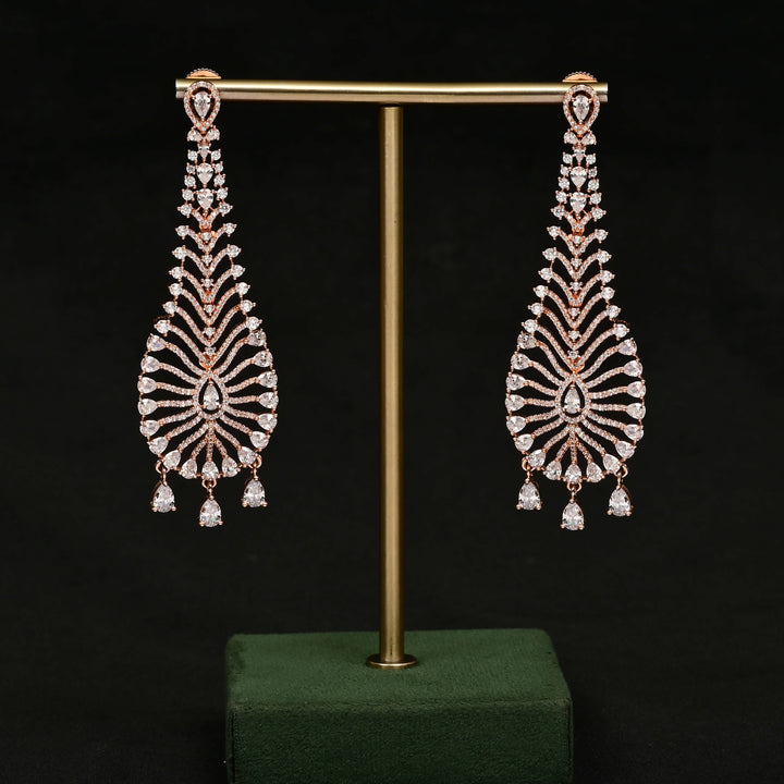 CZ Rose Gold Earrings