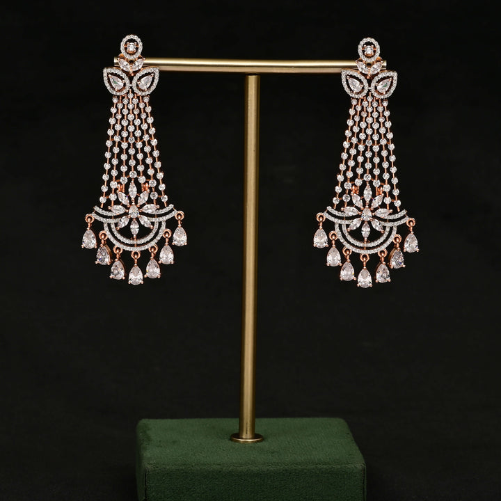 CZ Rose Gold Earrings